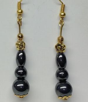 Boucles d oreilles hematite 6 2