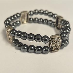 Bracelet hematite double