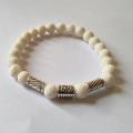 Bracelet homme corail blanc 1