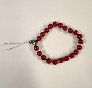 Bracelet tibetain jaspe rouge 2 1