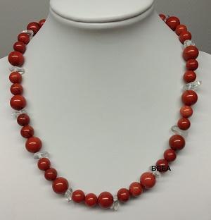 Collier jaspe rouge 7 