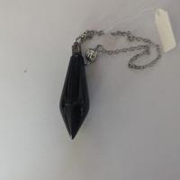 Pendule obsidienne doree